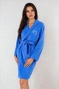 Damski szlafrok frotte Hannah jasnoniebieski 4XL Dorota