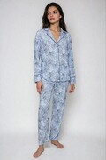 Klasyczna piżama damska Boyfriend Fit niebieska XXL Triumph