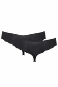 2 sztuki bezszwowych stringów Sloggi Zero Microfibre Hipstring Black L Sloggi