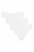 Zestaw 3 par fig Cotton Lace Tai białe XL Sloggi