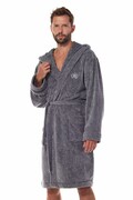 Męski szary szlafrok Master XXL L&L