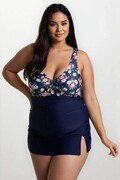 Jednoczęściowy strój kąpielowy tankini Kypr granatowy 85D Primo