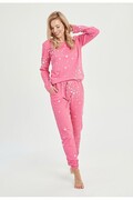 Piżama damska różowa w gwiazdki XL Taro
