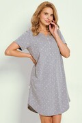 Koszula nocna Meg szara w białe kropki XXL Taro