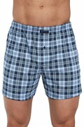 Bokserki bawełniane Comfort 2251 błękitna kratka XL Cornette