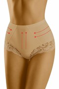 Wyszczuplające koronkowe majtki Exepta beżowe XXL Wolbar
