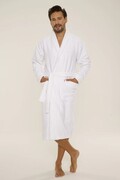 Męski szlafrok hotelowy Manuele biały XXL De Lafense