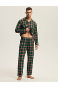 Męska piżama flanelowa Nut zielona XXL Henderson