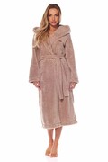 Szlafrok damski Brandi beżowy z haftem Love XL L&L