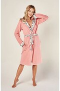 Damski szlafrok Gardenia różowy z różami M Taro