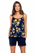 Piżama damska Lemon granatowa S Italian Fashion
