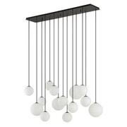 Lampa wisząca SNOWBALL XIV czarna białe klosze G9 12W LED do salonu 11408 Nowodvorski