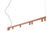 Lampa wisząca FOURTY LINE LED 8W + 8xGU10 terakota 12424 Nowodvorski