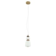 Lampa wisząca CERAMIC LED 11702 Nowodvorski nowoczesny design z szarym kloszem i złotymi akcentami 12W, 3000K