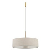 Lampa wisząca kremowa SANTANA L 11653 Nowodvorski duży abażur 65 cm, złote wykończenia