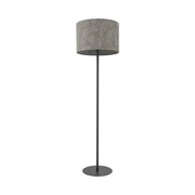 Lampa podłogowa LAGO 11676 Nowodvorski szary abażur tkaniny, smukła stalowa podstawa, styl skandynawski, gwint E27