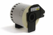 Etykiety zamiennik Brother DK Czarny na Żółtym 62mm*30.48m DK44605, DK-44605, DK44.605