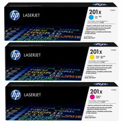 Zestaw trzech tonerów HP 201X | 3 x 2300 str | CMY Hewlett Packard