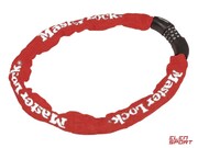 Zapięcie Rowerowe Masterlock Quantum 8392 Łańcuch 8mm 40mm 90cm Szyfr Czerwone Masterlock