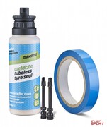 Zestaw Weldtite Tubeless Conversion System - Road (Mleczko + Taśma + 2X Zawór 55mm Presta) Weldtite