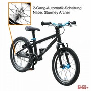 Rower Dziecięcy KUbikes 16L MTB Piasta Automatyczna Black/Laser Blue Czarny KUbikes