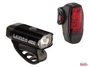 Zestaw oświetlenia Lezyne Hecto Drive 400XL Przód 400 Lumenów, Ktv Tył 10 Lumenów, Usb Czarne Lezyne