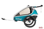 Przyczepka Rowerowa dla Dziecka Qeridoo KidGoo1 2020 Petrol Qeridoo