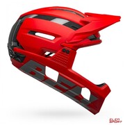 Kask Rowerowy Full Face Bell Super Air R Mips Spherical Matte Gloss Red Gray Bell