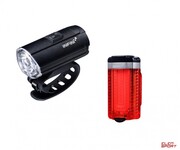 Lampki rowerowe Infini Tron Set Black Usb Infini
