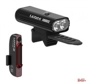 Zestaw oświetlenia Lezyne Lite 1000Xl Przód, Stick Tył 30 Lumenów, Usb Czarne Lezyne