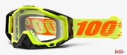 Gogle Rowerowe 100% Racecraft Attack Yellow (Szyba Przezroczysta Anti-Fog, LT 88%-92% + 10 Zrywek) 100%