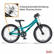 Rower Dziecięcy KUbikes 16S MTB Piasta Automatyczna Turquoise Turkusowy KUbikes