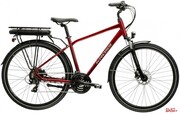 Rower Elektryczny Trekkingowy Kross Trans Hybrid 345 Rubinowy Szary Kross