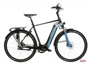 Rower Elektryczny Miejski Kross Sentio Hybrid 7.0 500 Czarny Niebieski Kross