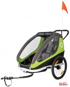 Przyczepka Rowerowa dla Dziecka Hamax Traveller Twin Green/Grey Zielona/Szara Hamax