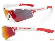 Okulary Rowerowe Accent Stingray Biało - Czerwone Accent