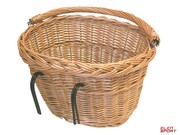 Kosz Na Kierownicę Basil Denver Mocowanie Na Haki, Wiklinowy Varnished Natural Basil