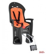 Fotelik Rowerowy Dziecięcy Tylny na Ramę Hamax Siesta Szary/Pomarańczowy Hamax