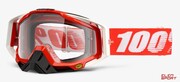 Gogle Rowerowe 100% Racecraft Fire Red (Szyba Przezroczysta Anti-Fog, LT 88%-92% + 10 Zrywek) 100%