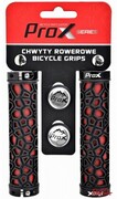 Chwyty Rowerowe Prox GP-53 czaerwono-czarne 130mm skręcane Prox
