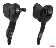 Klamkomanetki Microshift Xle, Para, 11.rzędowe, Kompatybilne Z Shimano, Dual Control, Lewa Klamka Tylko Z Dźwignią Hamulca, Czarne microSHIFT