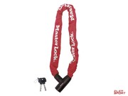 Zapięcie Rowerowe Masterlock Quantum 8391 Łańcuch 8mm 40mm 90cm Kluczyk Czerwone Masterlock