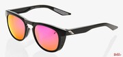 Okulary Rowerowe 100% Slent Polished Black - Purple Multilayer Mirror Lens (Szkła Fioletowe Lustrzane Wielowarstwowe, LT 24%) 100%