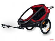 Przyczepka Rowerowa dla Dziecka Hamax Outback Twin Red/Black Czerwona/Czarna Hamax