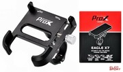 Uchwyt na telefon Prox Eagle X7 aluminiowy do smartphone czarny obracany 360st. Prox
