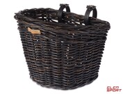 Kosz Na Kierownicę / Przedni Bagażnik Basil Darcy L Mocowanie Na Paski, Ratan Nature Melee Black Basil