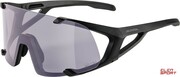 Okulary Rowerowe Alpina Hawkeye Q-Lite V Kolor Black Matt Szkło Purple Cat.1-3 Hydrophobic, Fogstop Alpina