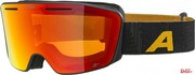 Gogle Narciarskie Alpina Nendaz Q-Lite Black-Yellow Matt Szkło Q-Lite Red S2 Alpina