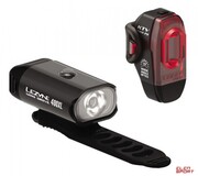 Zestaw oświetlenia Lezyne Mini Drive 400 Przód 400 Lumenów, Ktv Pro Tył 75 Lumenów, Usb Czarne Lezyne