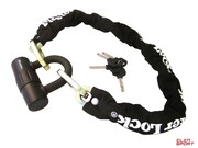 Zapięcie Rowerowe Masterlock Quantum 8234 Łańcuch 10mm 40mm 90cm Kłódka Sr.14mm Kluczyk Czarne Masterlock